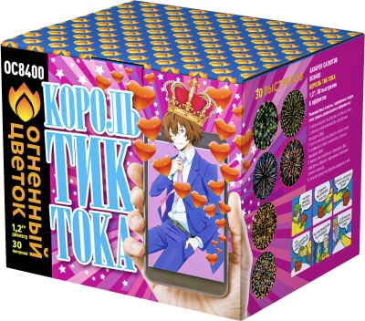 Король Тик-Тока Батарея салютов купить в Тайге | tajga.salutsklad.ru